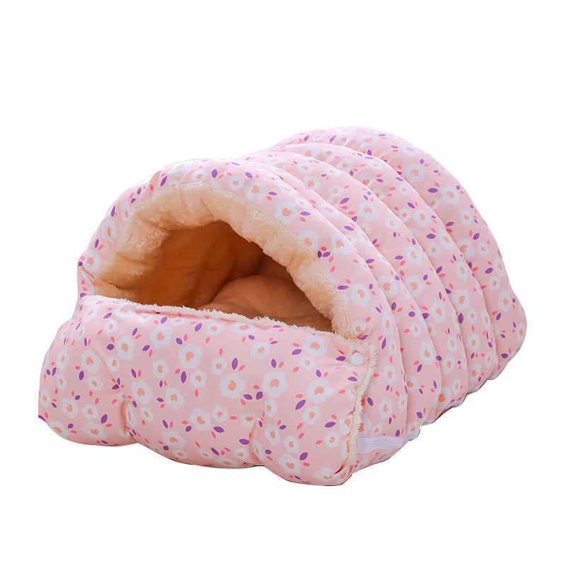 KFX-4756413 Cozy Removable Cat Nest Bed in Assorted Floral Designs for Cats Up to 15kg