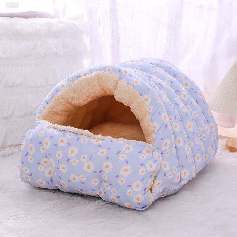 KFX-4756413 Cozy Removable Cat Nest Bed in Assorted Floral Designs for Cats Up to 15kg