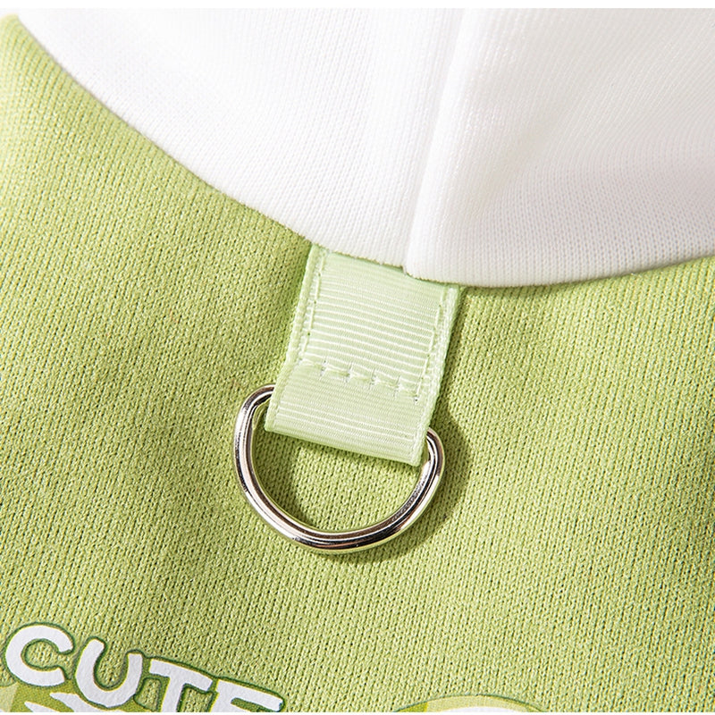 KFX-4756925 Cute Cartoon Dog Hoodie with Drawstring and Hood for Small and Medium Pets