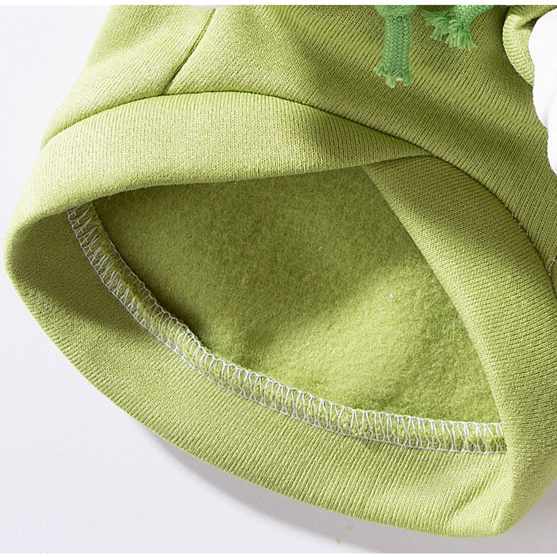 KFX-4756925 Cute Cartoon Dog Hoodie with Drawstring and Hood for Small and Medium Pets