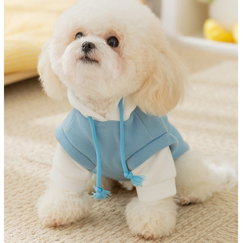 KFX-4756925 Cute Cartoon Dog Hoodie with Drawstring and Hood for Small and Medium Pets