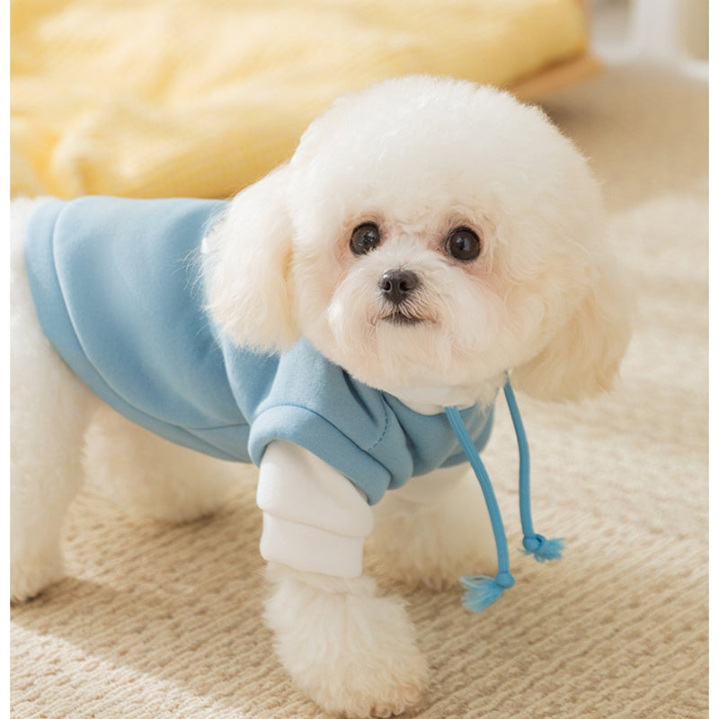 KFX-4756925 Cute Cartoon Dog Hoodie with Drawstring and Hood for Small and Medium Pets