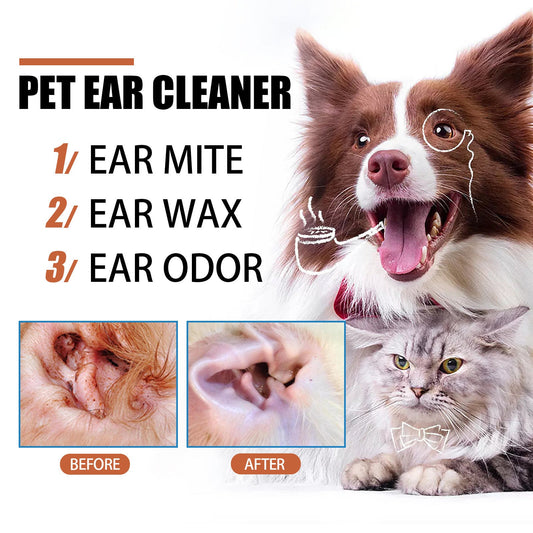 KFX-4759997 Ear Mite and Earwax Cleaner with Deodorizing Drops for Pets, 50ml