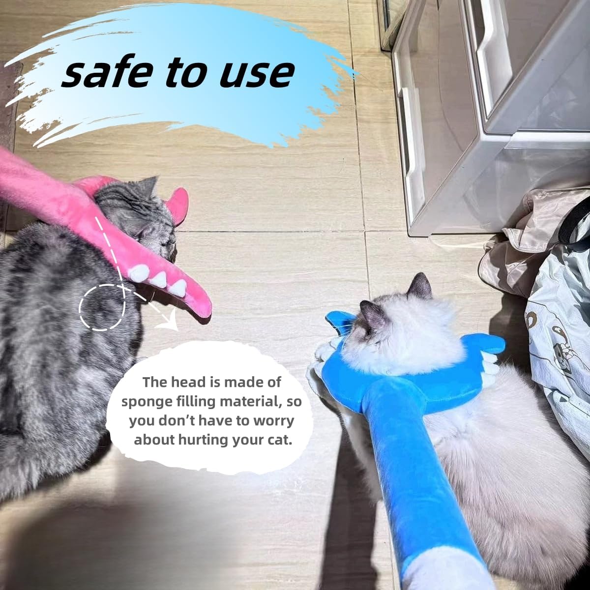 KFX-4765373 Interactive Plush Cat Wand Toy for Indoor Cats – Fun and Engaging Pet Play Instrument