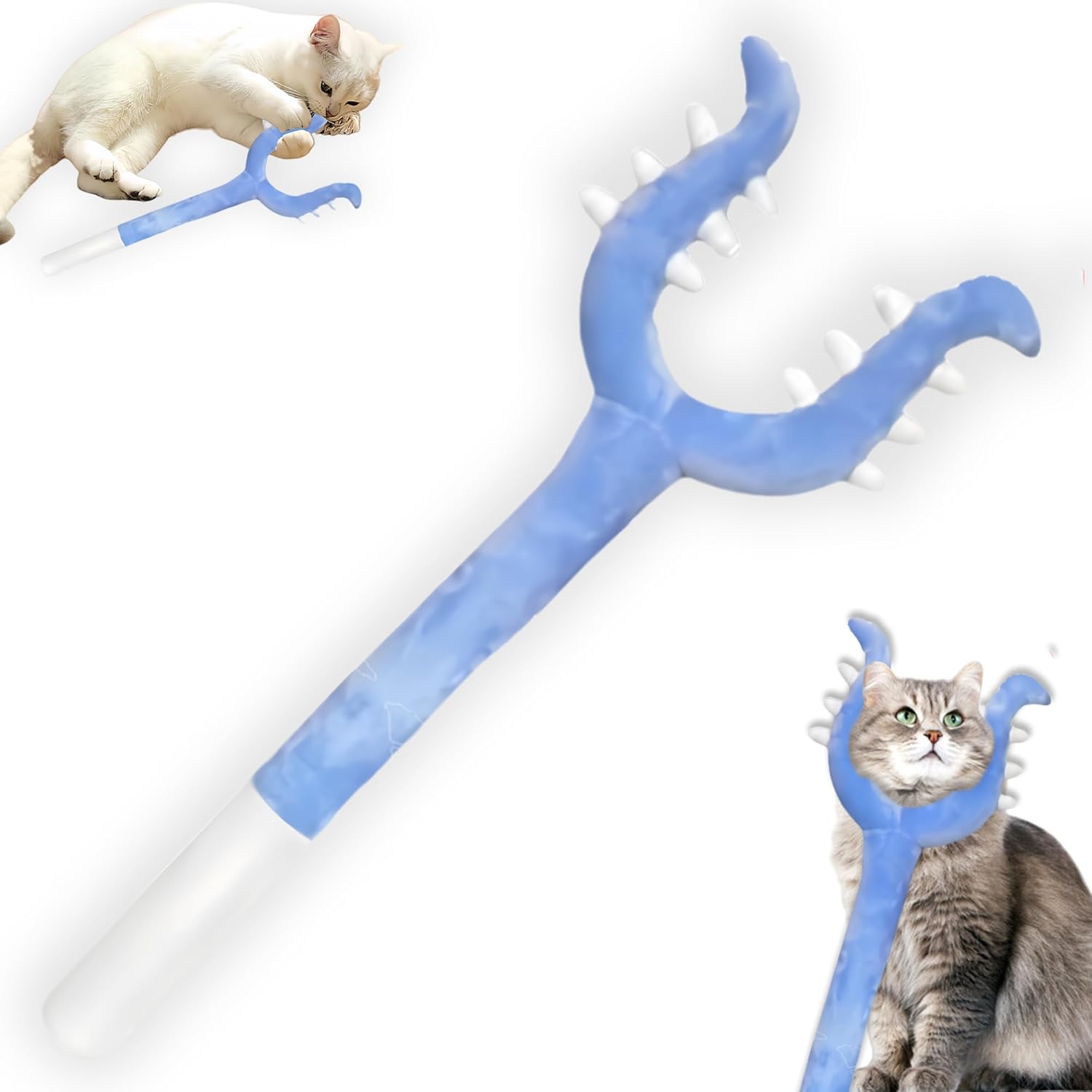 KFX-4765373 Interactive Plush Cat Wand Toy for Indoor Cats – Fun and Engaging Pet Play Instrument