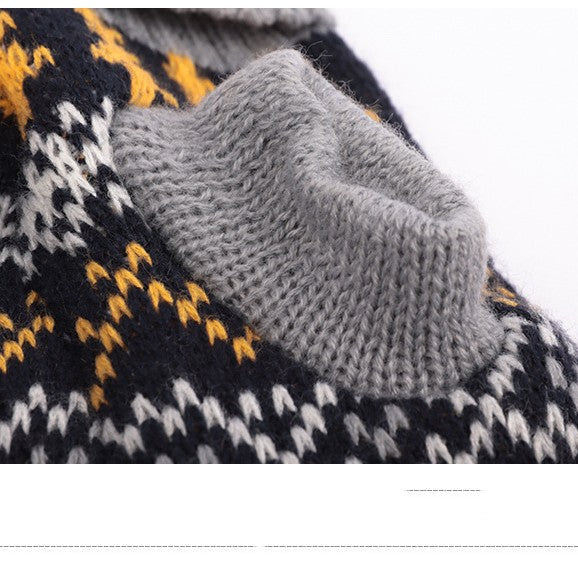 KFX-4765885 Multi-Color Knitting Cat Sweater in Various Patterns for Casual Wear
