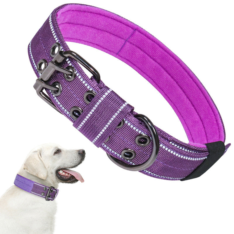 KFX-4767677 Adjustable Nylon Dog Collar with 5-Speed Size Options in Various Colors