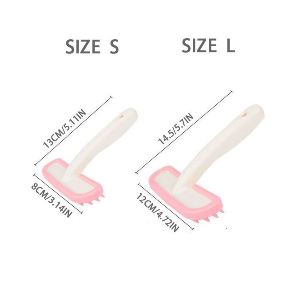 KFX-4771133 Small Pet Grooming Tool for Rabbits, Guinea Pigs, and Chinchillas - Silicone Fur Comb and Trimmer