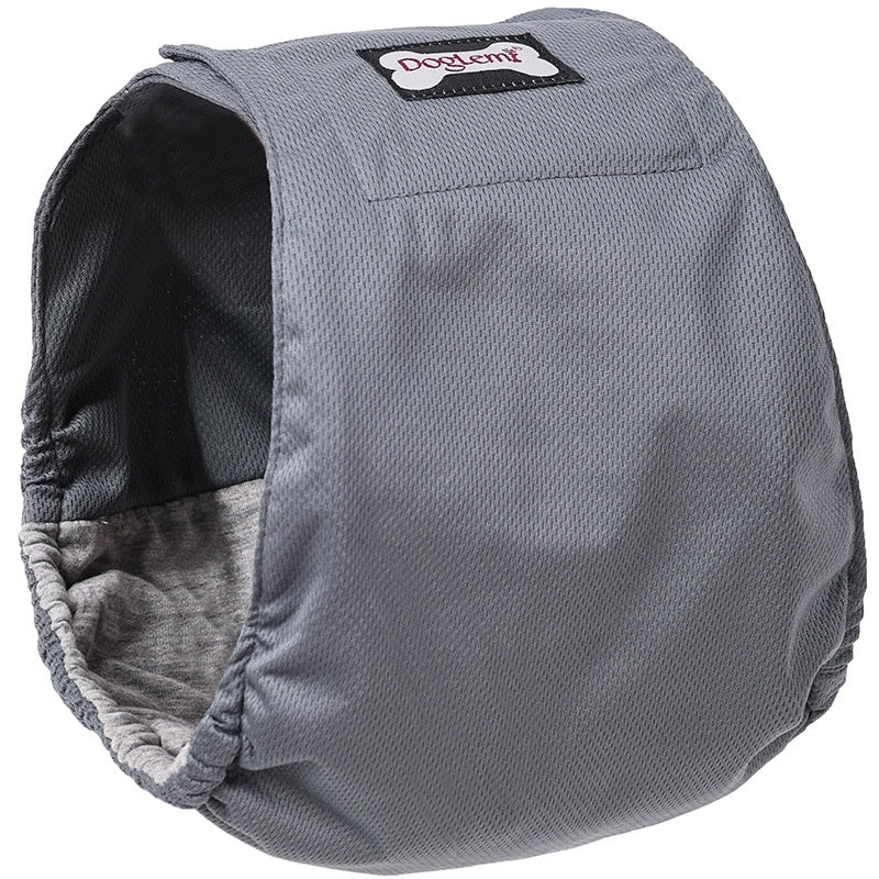 KFX-4771517 Men's Graphene Dog Diaper Bellyband - Comfortable, Casual Design in Black and Gray, Sizes XS-2XL