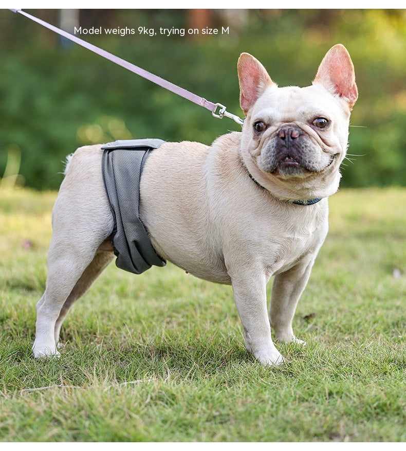 KFX-4771517 Men's Graphene Dog Diaper Bellyband - Comfortable, Casual Design in Black and Gray, Sizes XS-2XL