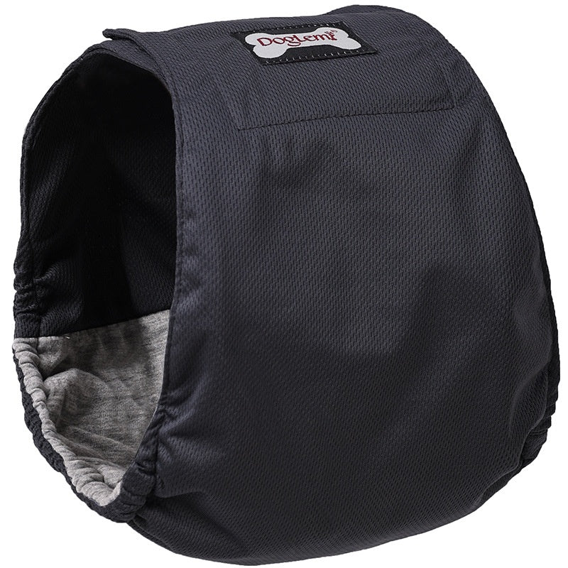 KFX-4771517 Men's Graphene Dog Diaper Bellyband - Comfortable, Casual Design in Black and Gray, Sizes XS-2XL