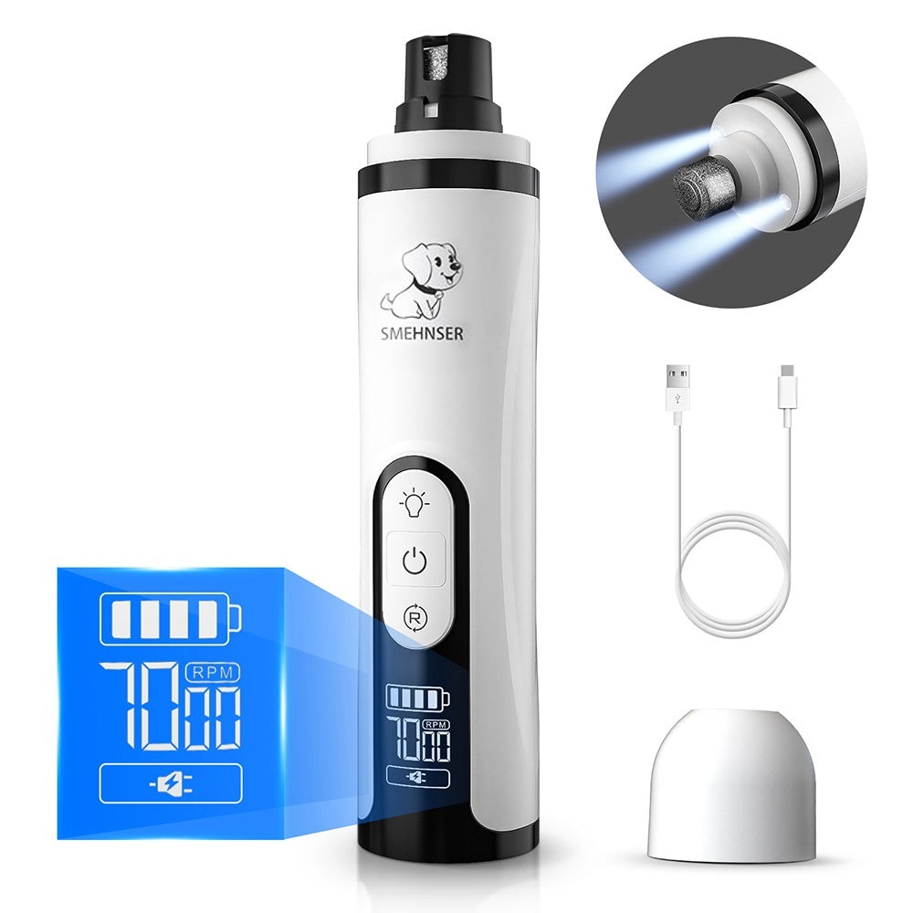 KFX-4771645 3-Speed LED Electric Nail Trimming Device for Dogs with Dust Collection