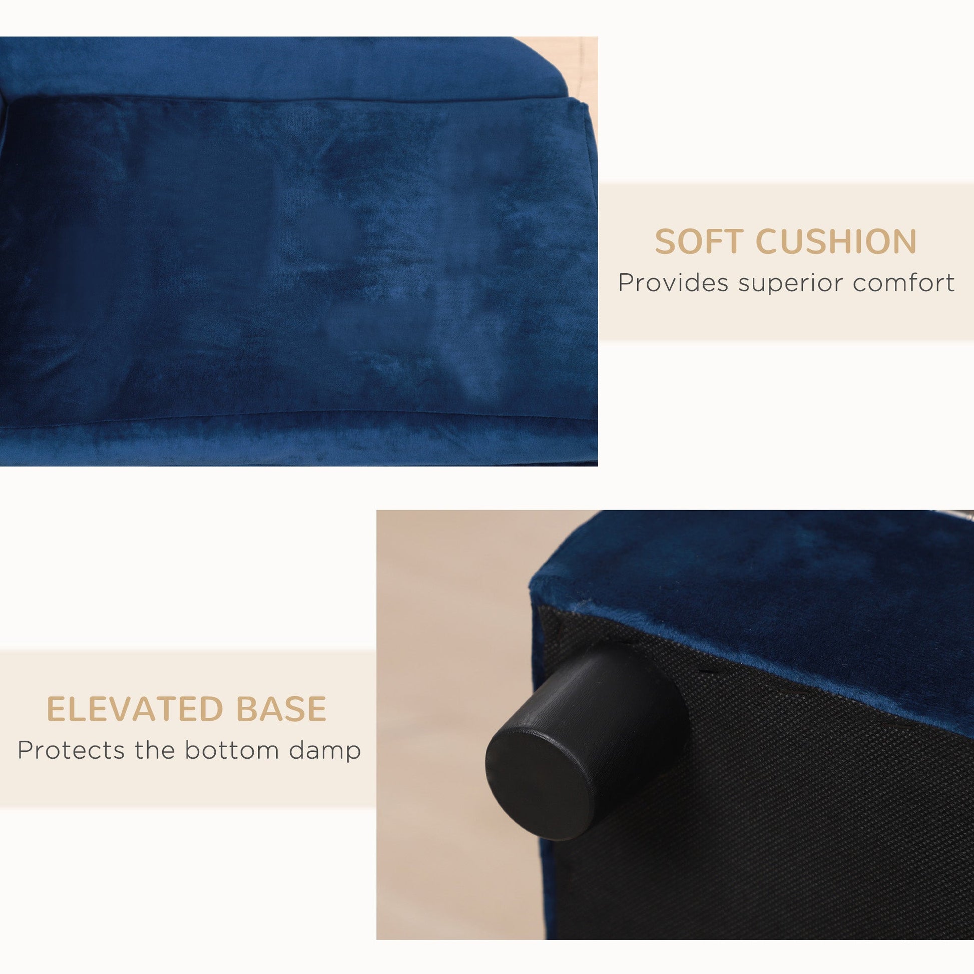 KFX-4772285 Cozy Pet Sofa Bed with Storage for Cats and Small Dogs