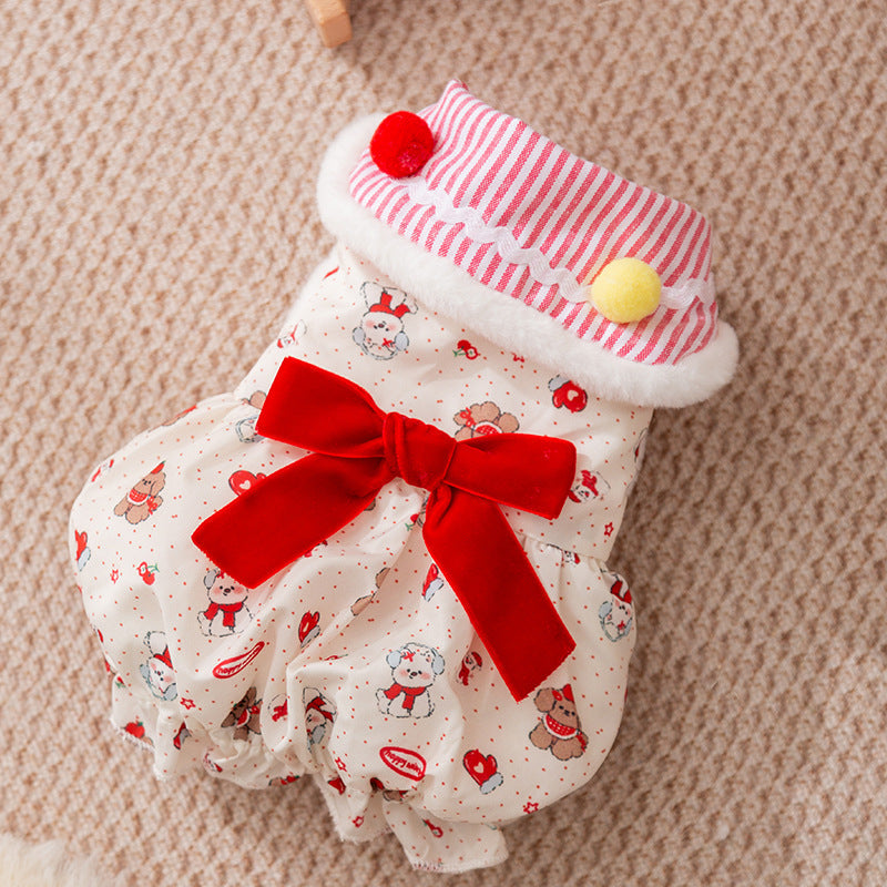 KFX-4772413 Cozy Autumn and Winter Pet Apparel for Small Dogs and Cats: Warm Skirts and Stylish Outdoor Wear