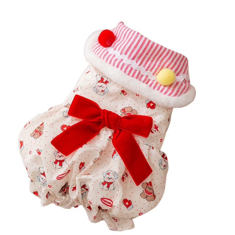 KFX-4772413 Cozy Autumn and Winter Pet Apparel for Small Dogs and Cats: Warm Skirts and Stylish Outdoor Wear