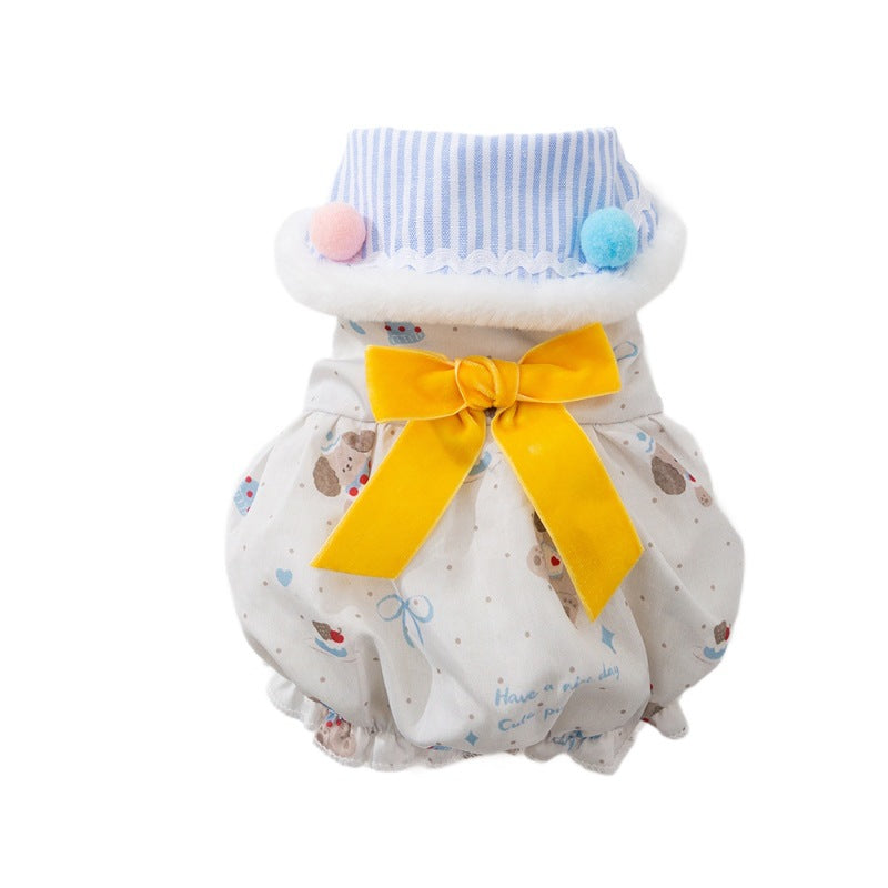 KFX-4772413 Cozy Autumn and Winter Pet Apparel for Small Dogs and Cats: Warm Skirts and Stylish Outdoor Wear