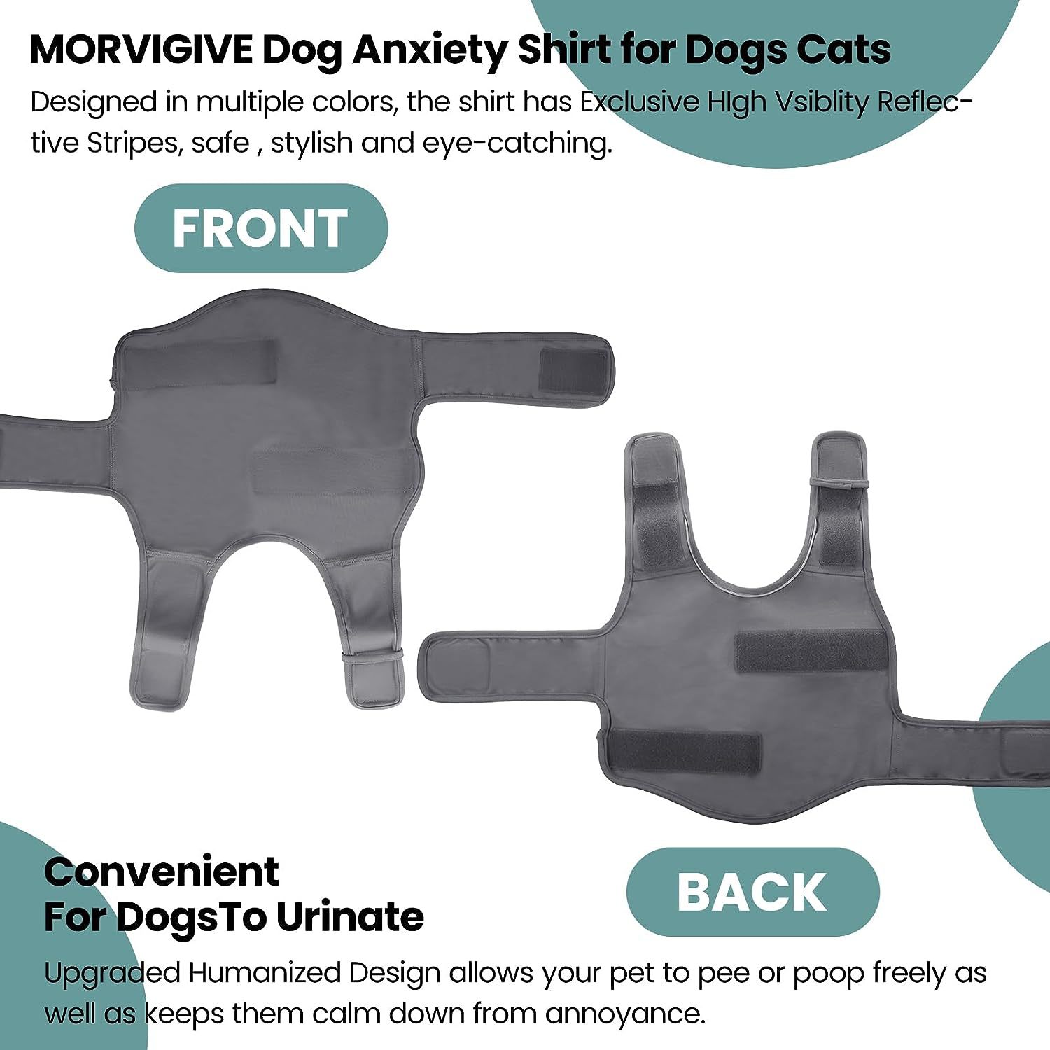 KFX-4775997 Dog Anxiety Relief Vest with Shock Protection Features for Comfortable Fit