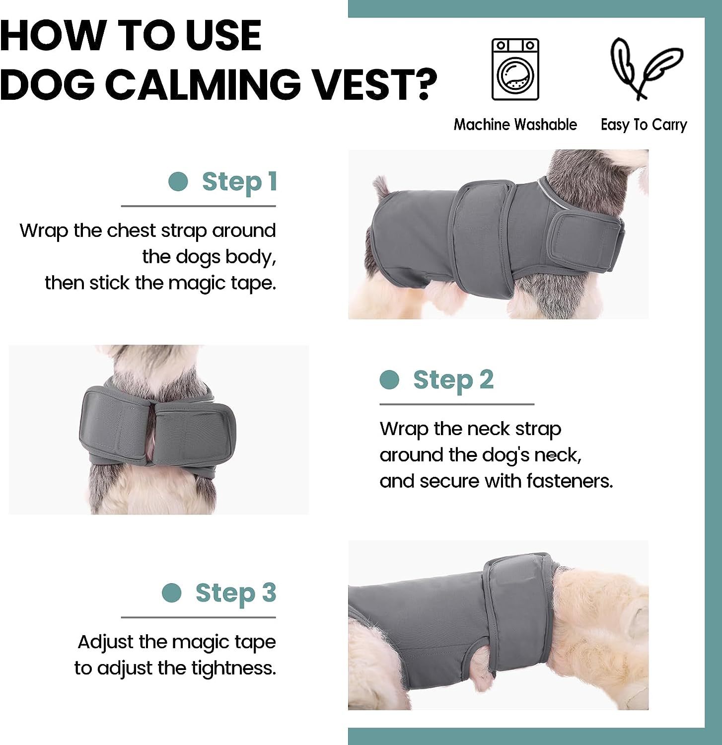 KFX-4775997 Dog Anxiety Relief Vest with Shock Protection Features for Comfortable Fit