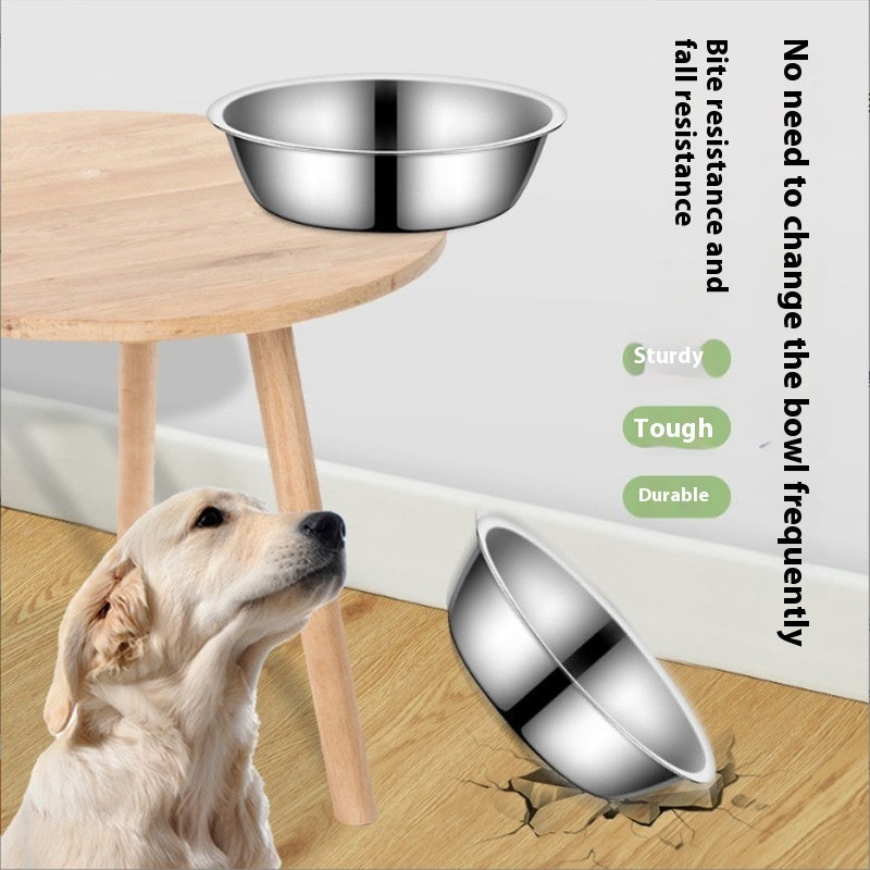 KFX-4777405 Stainless Steel Pet Bowl - Non-slip Easy to Clean Dog Feeder in Various Sizes