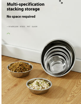 KFX-4777405 Stainless Steel Pet Bowl - Non-slip Easy to Clean Dog Feeder in Various Sizes