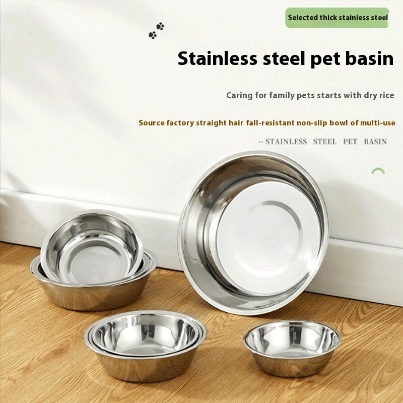 KFX-4777405 Stainless Steel Pet Bowl - Non-slip Easy to Clean Dog Feeder in Various Sizes