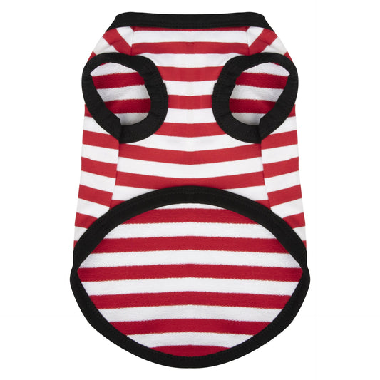 KFX-4779197 Cotton Striped Summer Vest for Dogs - Lightweight and Casual Pet Clothing