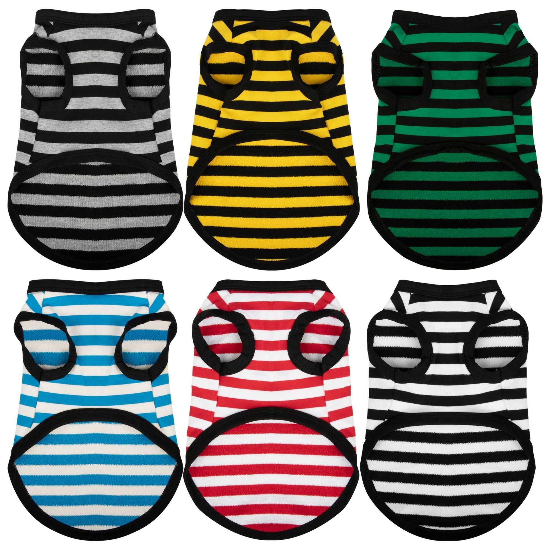 KFX-4779197 Cotton Striped Summer Vest for Dogs - Lightweight and Casual Pet Clothing