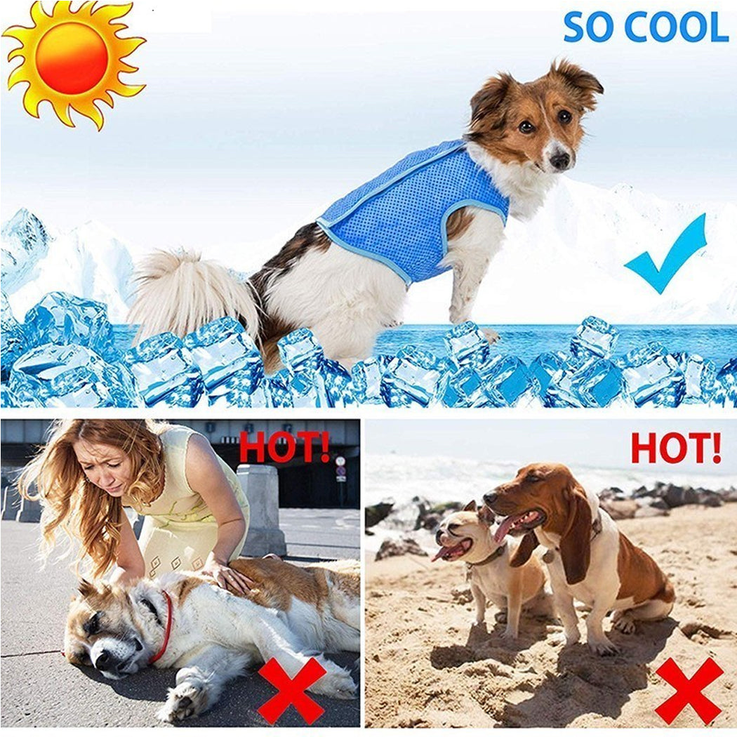 KFX-4781757 Cooling Vest for Dogs and Cats - Summer Pet Clothes for Heat Relief, Lightweight and Breathable Design