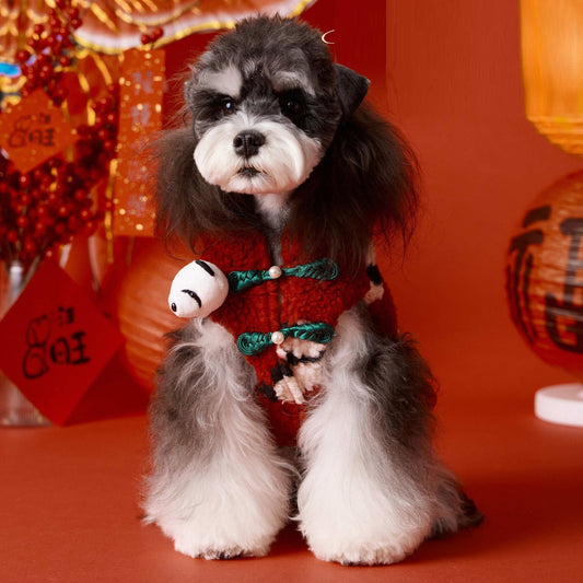 KFX-4784957 Festive Red Chinese New Year Dog Vest Clothing for Pets, Sizes XS-XXL
