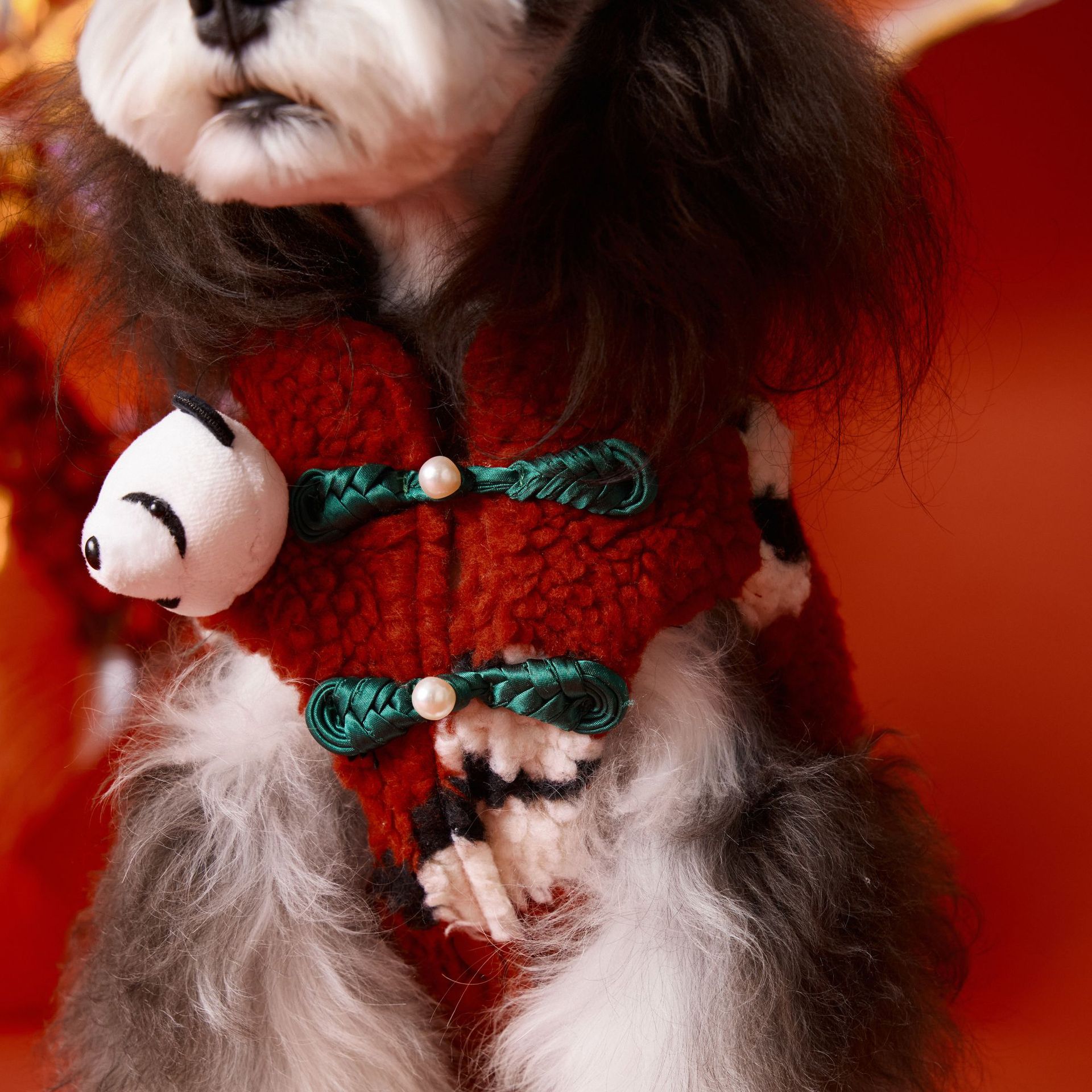 KFX-4784957 Festive Red Chinese New Year Dog Vest Clothing for Pets, Sizes XS-XXL