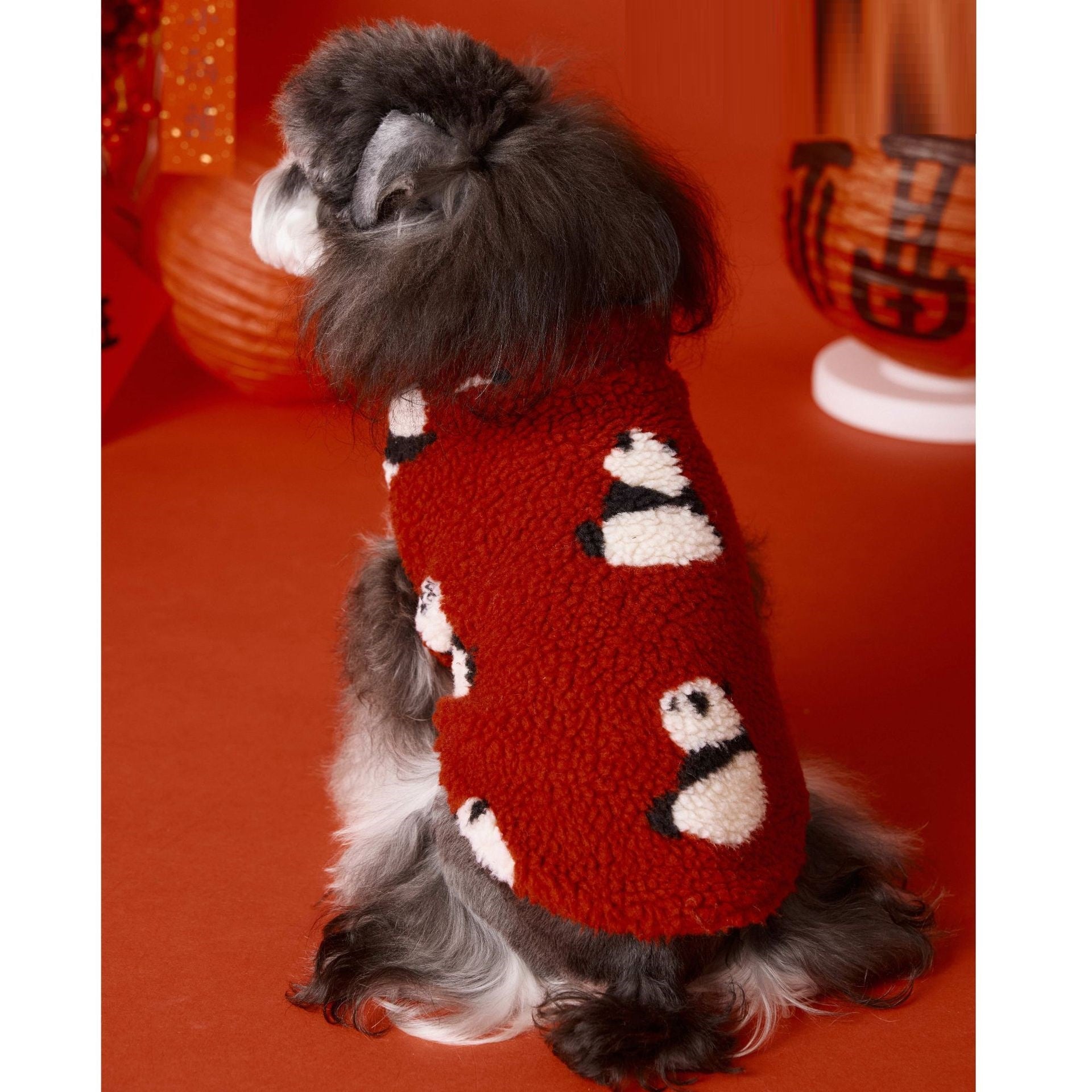 KFX-4784957 Festive Red Chinese New Year Dog Vest Clothing for Pets, Sizes XS-XXL