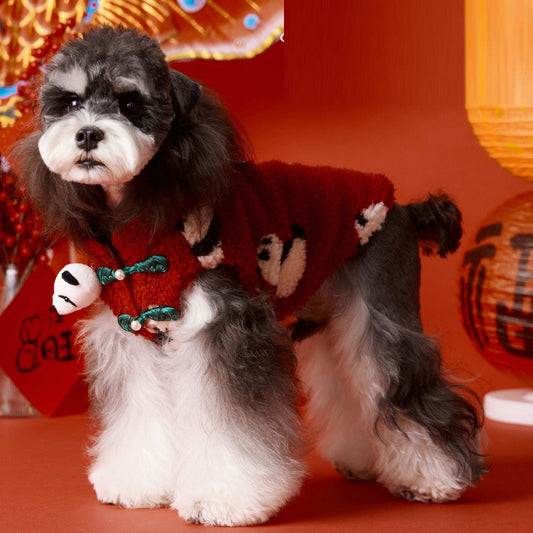 KFX-4784957 Festive Red Chinese New Year Dog Vest Clothing for Pets, Sizes XS-XXL