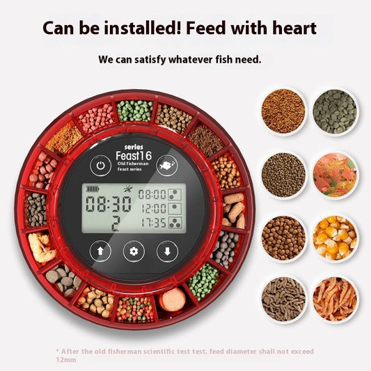 KFX-4785341 Automatic Fish Feeder for Fish Tanks - 100ML Capacity with Precision Timing and Moisture-proof Design