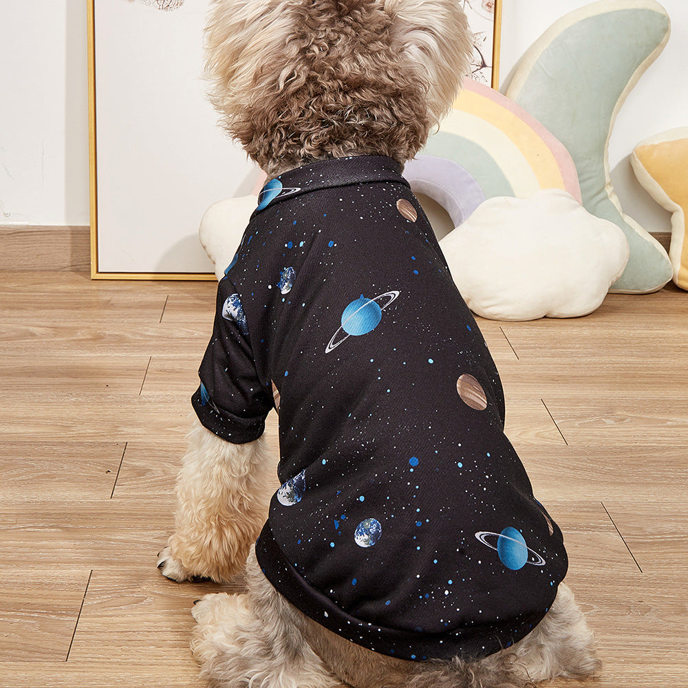 KFX-4787517 Cosmic Planet Print Dog T-shirt for All Sizes