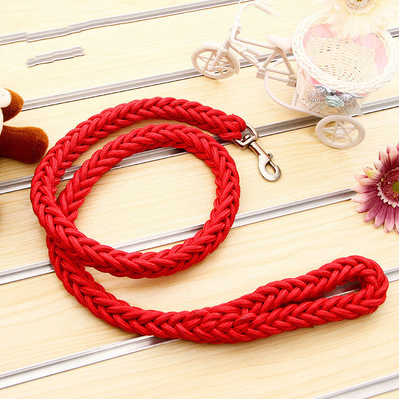 KFX-4788925 Durable Nylon Pet Leash for Large Dogs with Reflective Strips - Various Sizes Available