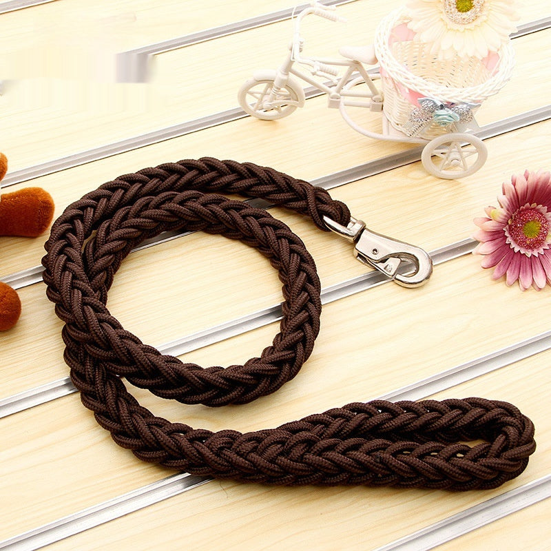 KFX-4788925 Durable Nylon Pet Leash for Large Dogs with Reflective Strips - Various Sizes Available