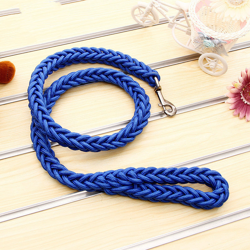 KFX-4788925 Durable Nylon Pet Leash for Large Dogs with Reflective Strips - Various Sizes Available
