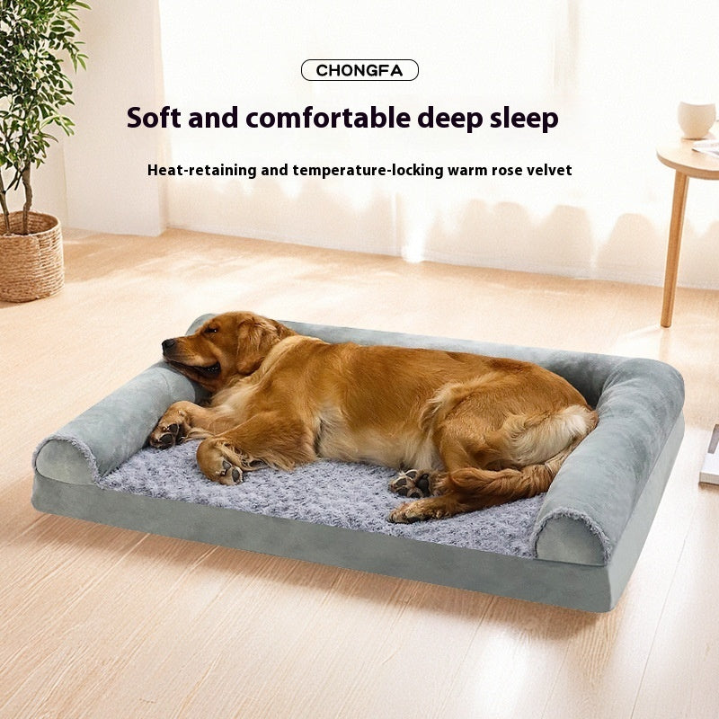 KFX-4789181 Medium to Large Dog Kennel in Light Gray & Dark Gray – Comfortable Cloth Design