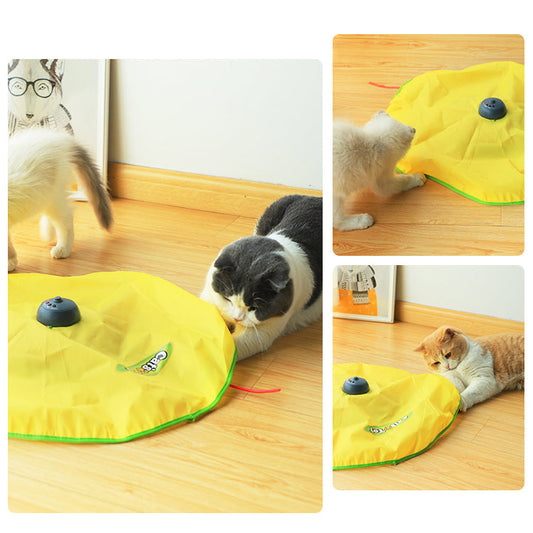 KFX-4789949 Automatic Rotating Electric Cat Toy with Adjustable Modes and Curiosity-Invoking Cloth Cover