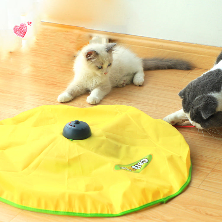 KFX-4789949 Automatic Rotating Electric Cat Toy with Adjustable Modes and Curiosity-Invoking Cloth Cover