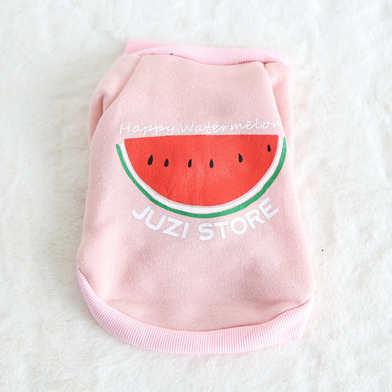 KFX-4790205 Multicolor Fruit Print Sweatshirt for Pets - Fashionable and Simple Design
