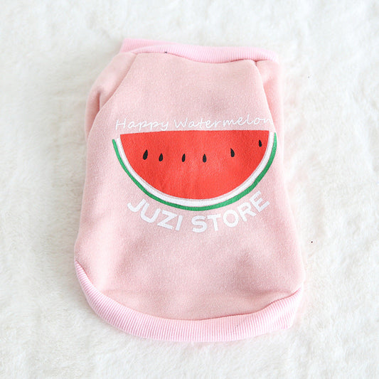 KFX-4790205 Multicolor Fruit Print Sweatshirt for Pets - Fashionable and Simple Design