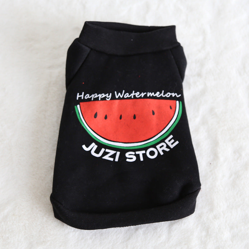 KFX-4790205 Multicolor Fruit Print Sweatshirt for Pets - Fashionable and Simple Design