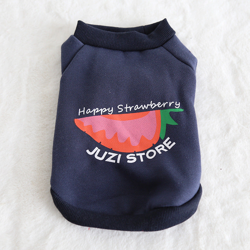 KFX-4790205 Multicolor Fruit Print Sweatshirt for Pets - Fashionable and Simple Design