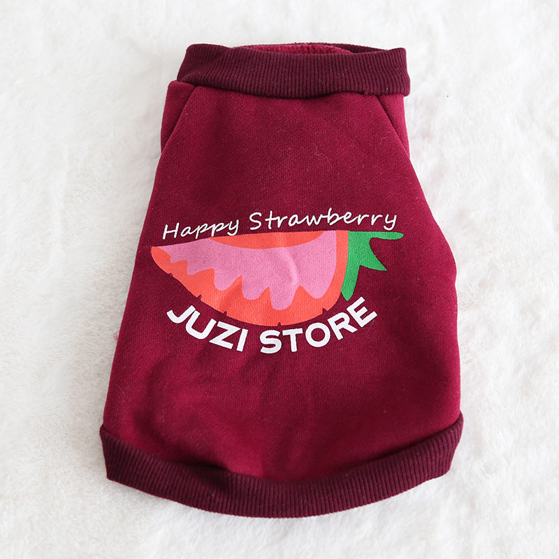 KFX-4790205 Multicolor Fruit Print Sweatshirt for Pets - Fashionable and Simple Design