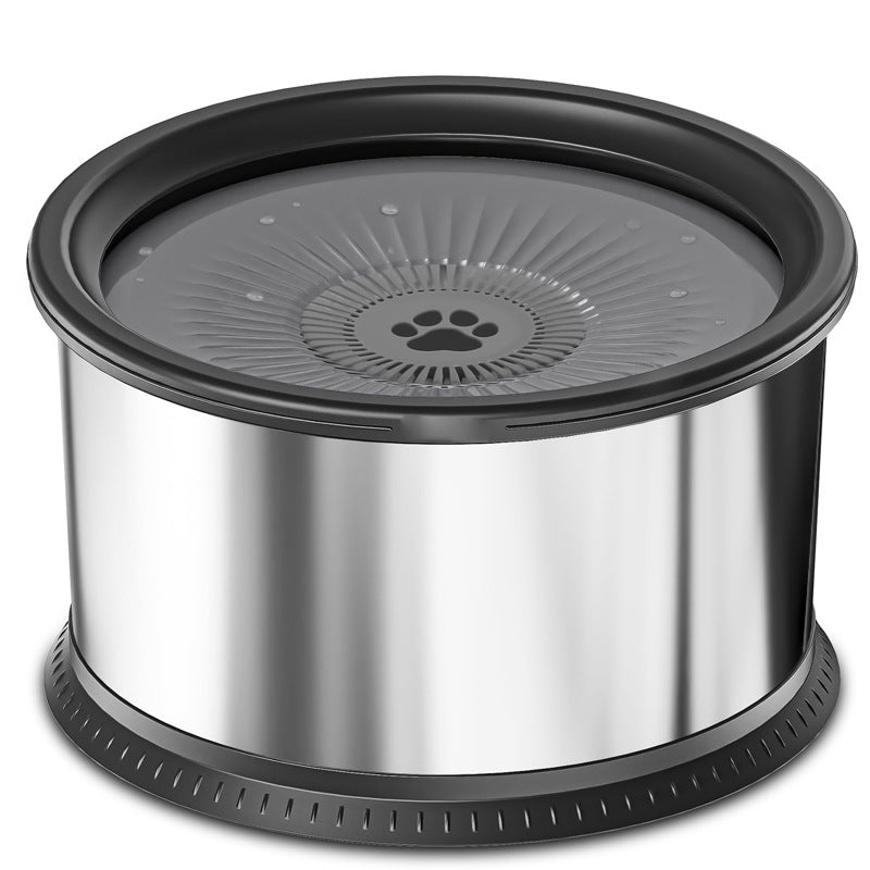 KFX-4790973 Large Capacity Stainless Steel Non-Slip Splash-Proof Pet Water Bowl - 2.5L, 3.5L, 4.5L Options
