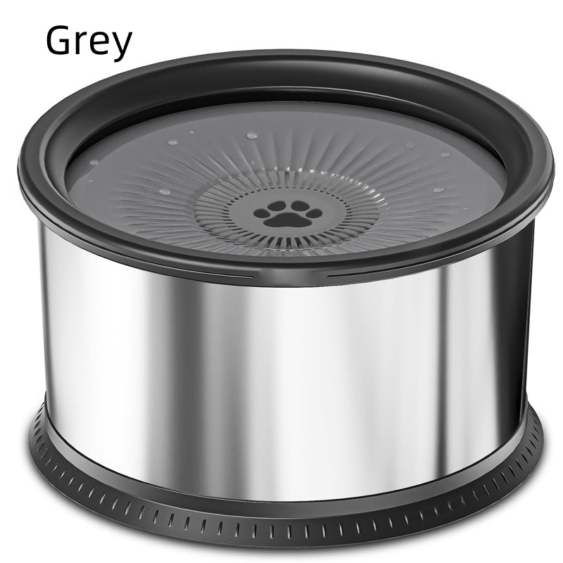KFX-4790973 Large Capacity Stainless Steel Non-Slip Splash-Proof Pet Water Bowl - 2.5L, 3.5L, 4.5L Options