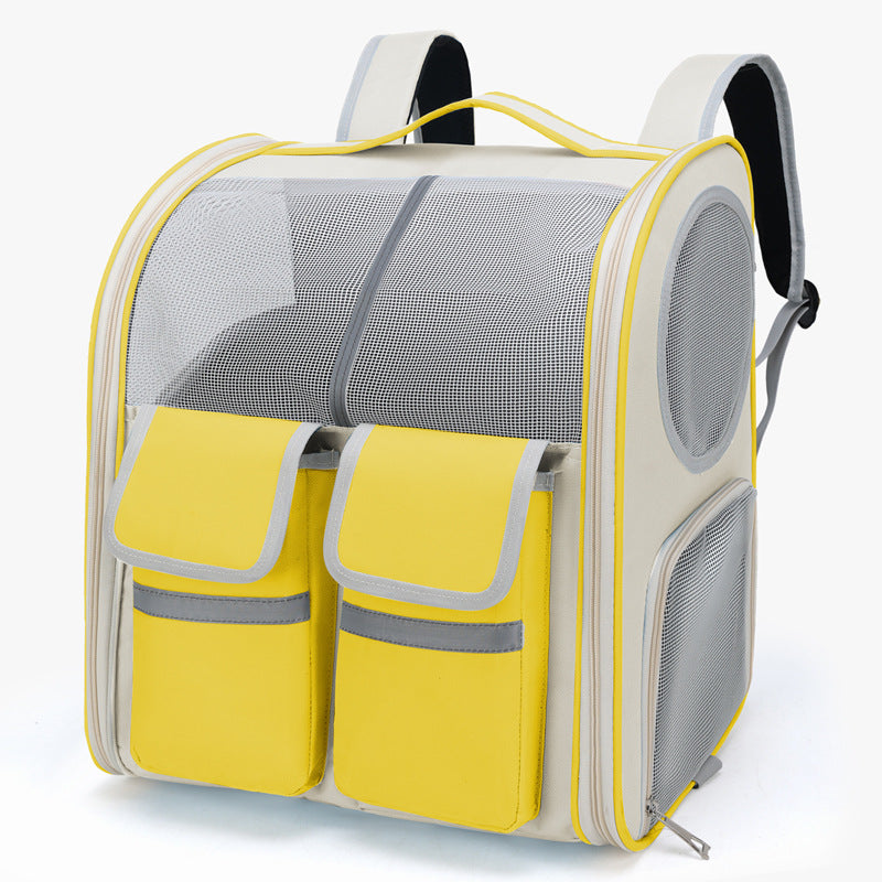 KFX-4791357 Large Capacity Portable Pet Trolley Backpack Convenient for Cats and Small Dogs