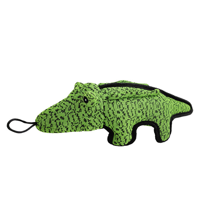 KFX-4792381 Crocodile-Shaped Canvas Dog Toy for Interactive Playtime