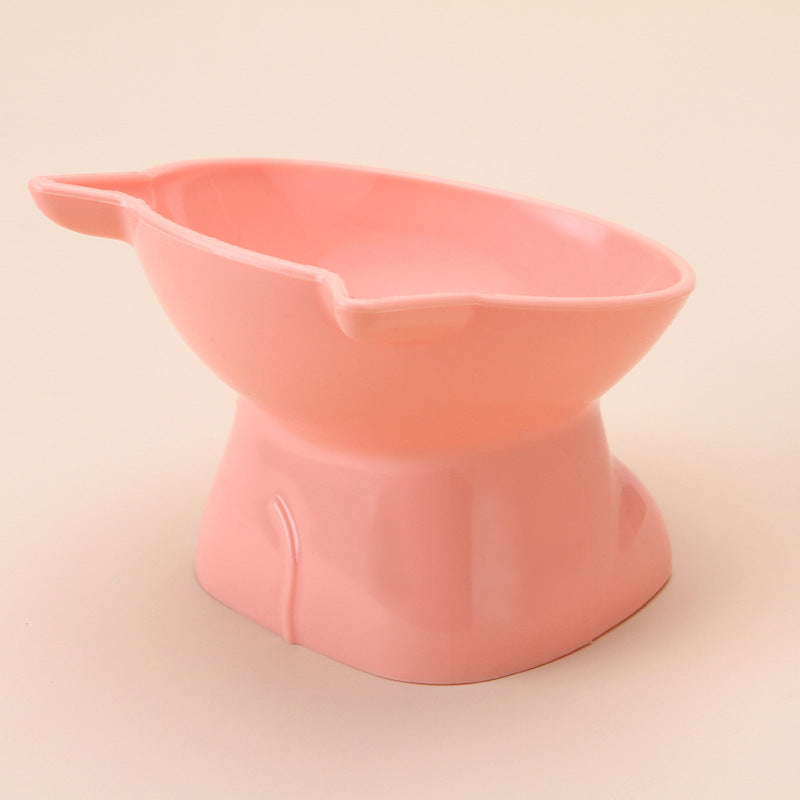 KFX-4800829 Cervical Support Pet Bowl with Anti-Tumble Design and High Foot Base - Available in Blue Gray, Pink, and Green
